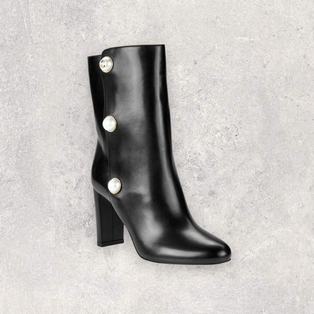 Jimmy Choo Rina 85 Leather Ankle Boots Size 38 (8) NIB - Picture 2 of 15